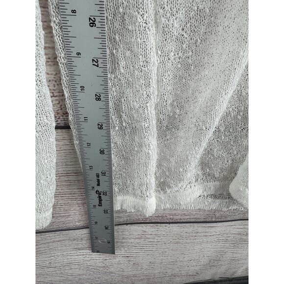 White Fox Semi Sheer Popcorn Textured Lounge Pants Womens Large White - Picture 12 of 12